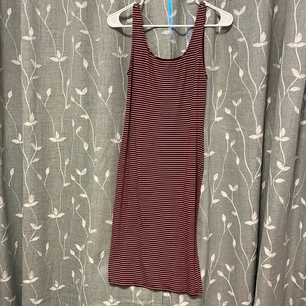 Red & white striped dress